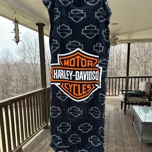 Harley-Davidson Black and Orange Towel